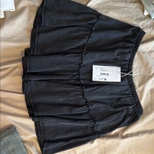 Monki Charcoal Elastic Waist Skirt